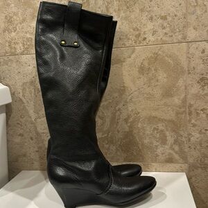 Chloe pebbled leather boots